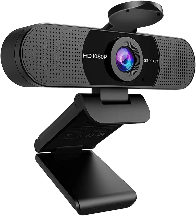 EMEET 1080P Webcam with Microphone, C960 Web Camera, 2 Mics Streaming Webcam, 90°FOV Computer Camera, Plug and Play USB Webcam for Online Calling/Conferencing, Zoom/Skype/Facetime/YouTube,